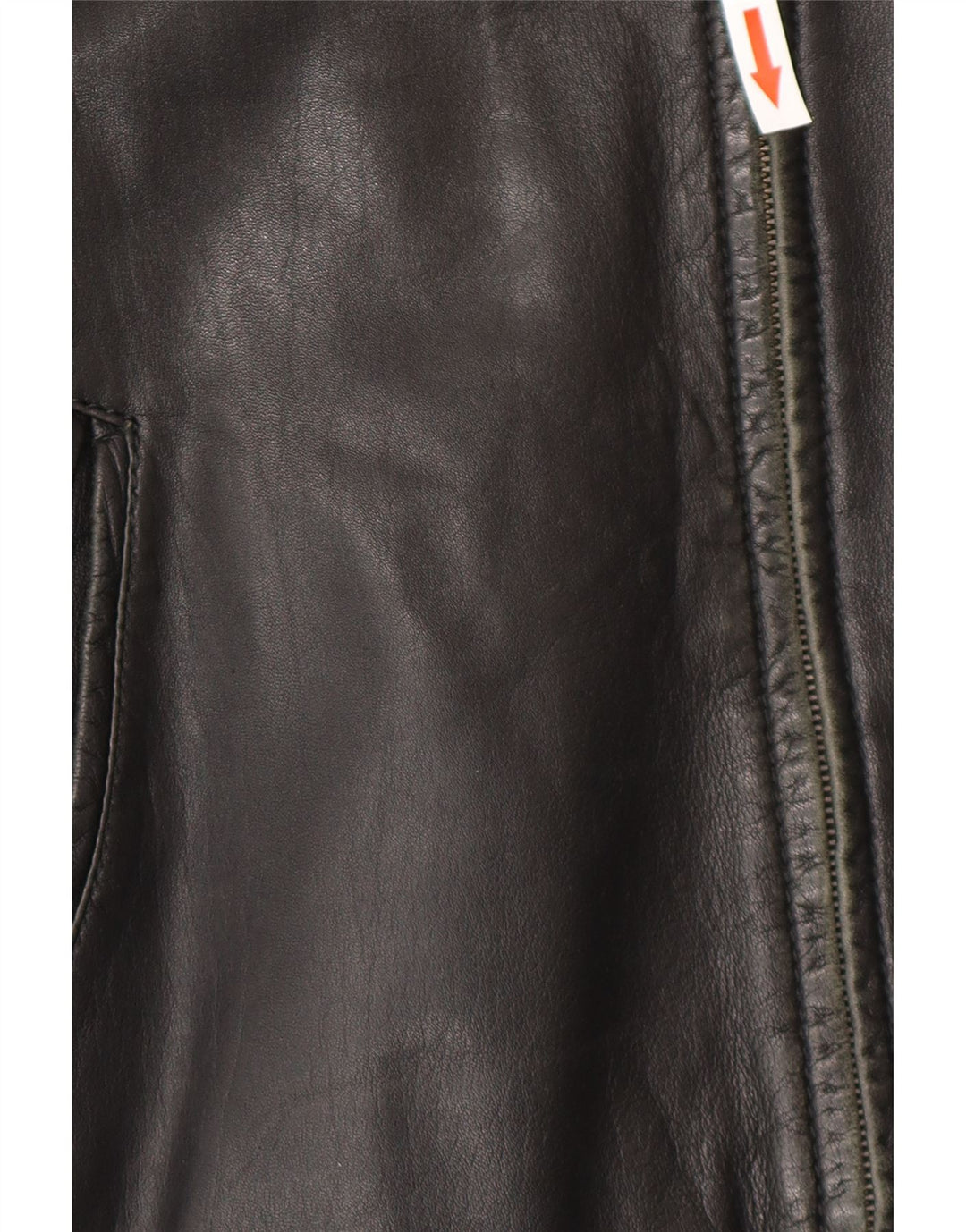 Vintage hombres bombardero chaqueta de cuero IT 50 cuero negro grande