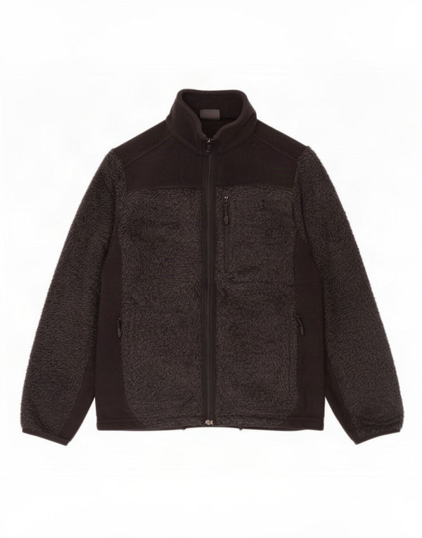 Jack Wolfskin Chaqueta polar para hombre UK 38 Small Negro Poliéster