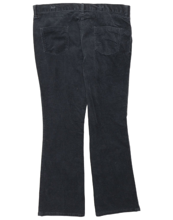 Marks & Spencer Pantalones de pana de cintura alta para mujer UK 46 Large W36 L31 Nav