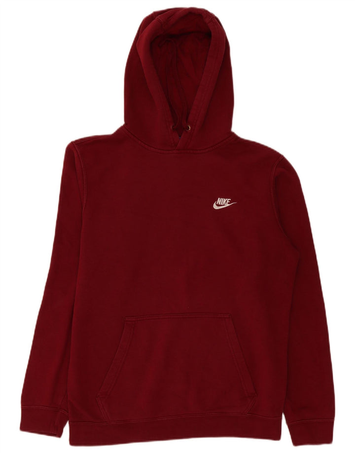 Nike Hombre Sudadera con capucha Jumper Medium Borgoña Algodón