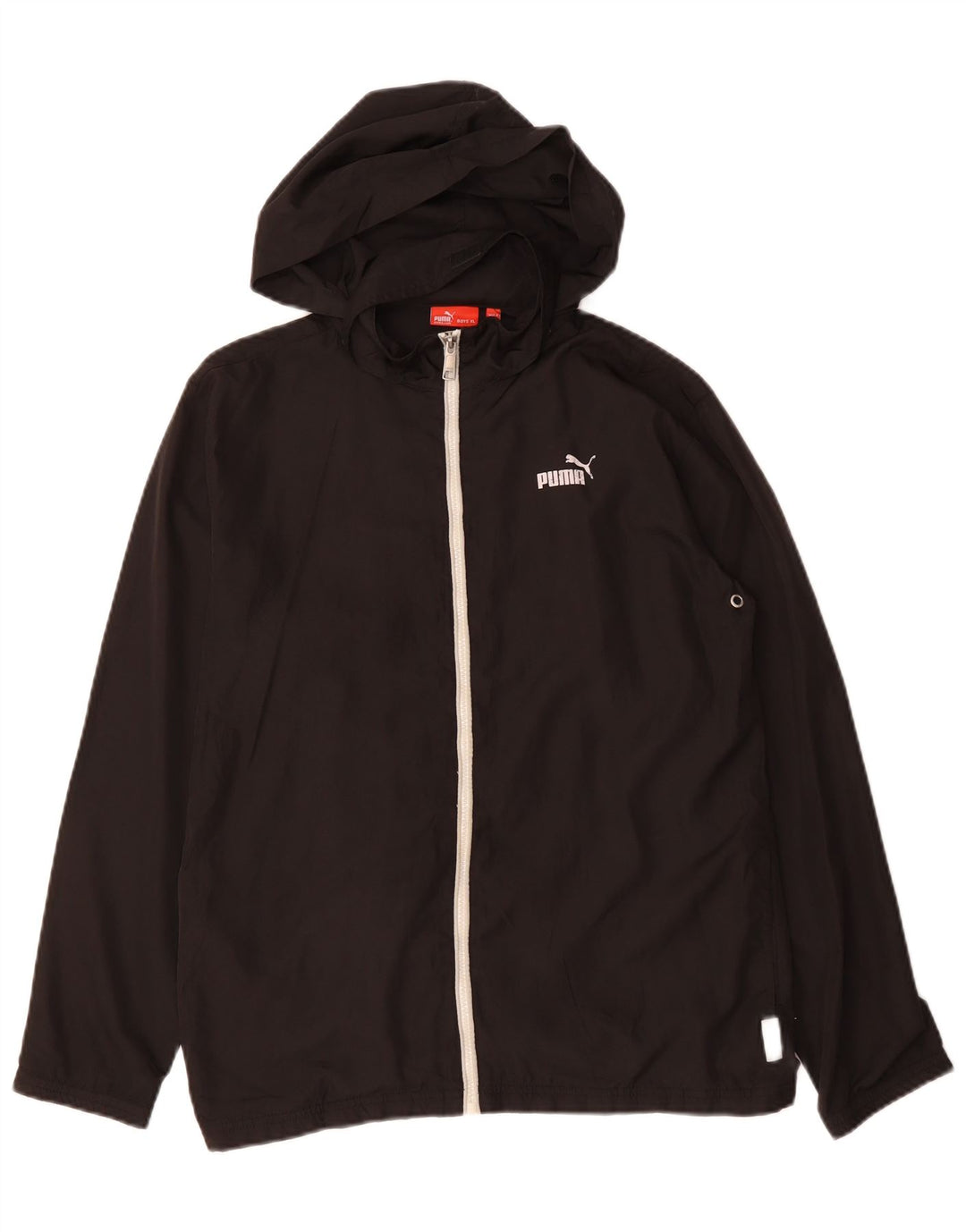 PUMA Chaqueta de chándal con capucha para niños 13-14 años XL Negro Poliéster