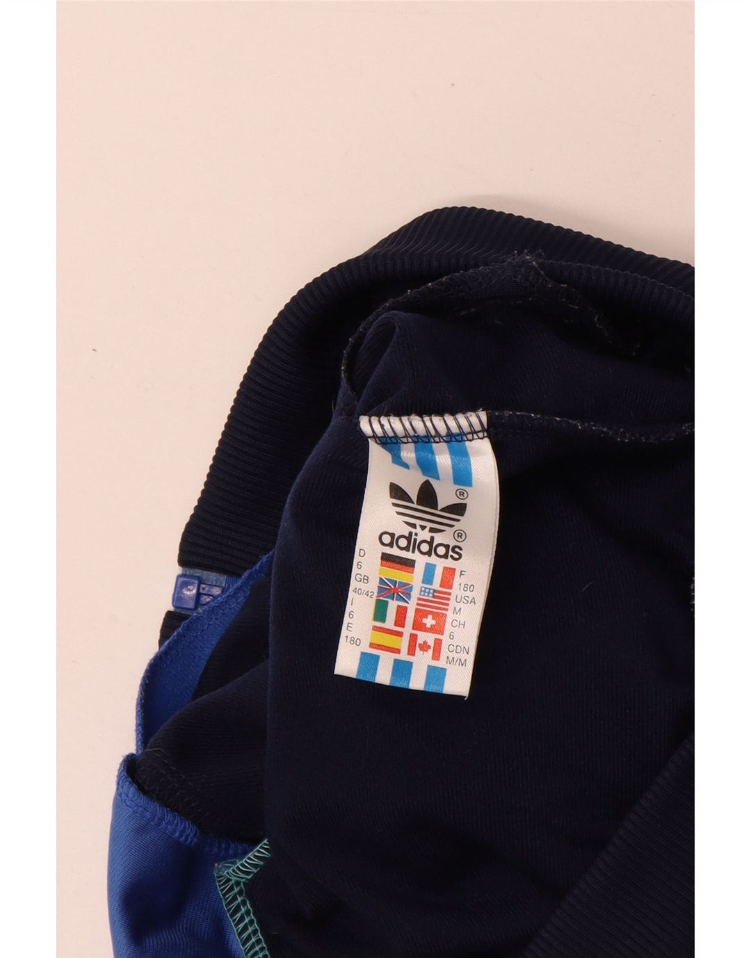 Adidas - Chaqueta de chándal para hombre, talla 40/42, color azul medio, poliéster