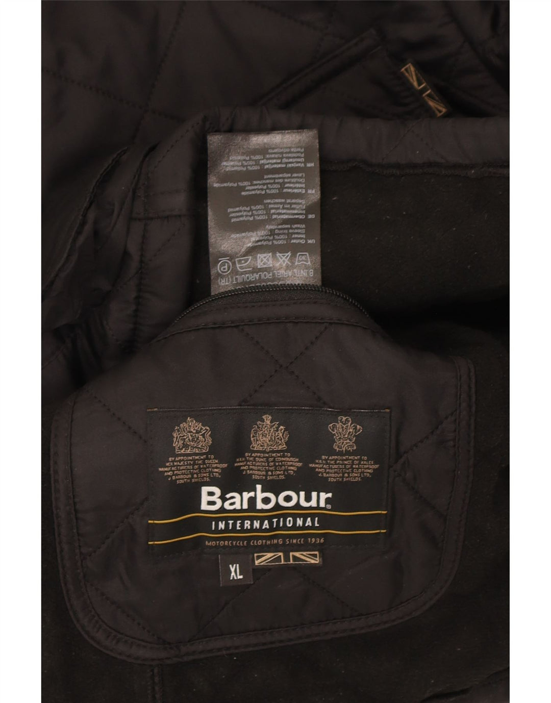 Barbour Chaqueta acolchada para hombre UK 42 XL Poliamida negra