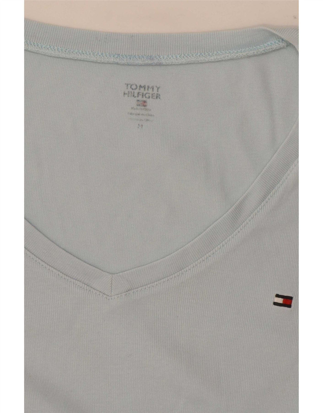 Tommy Hilfiger Camiseta para mujer Top UK 12 Azul medio