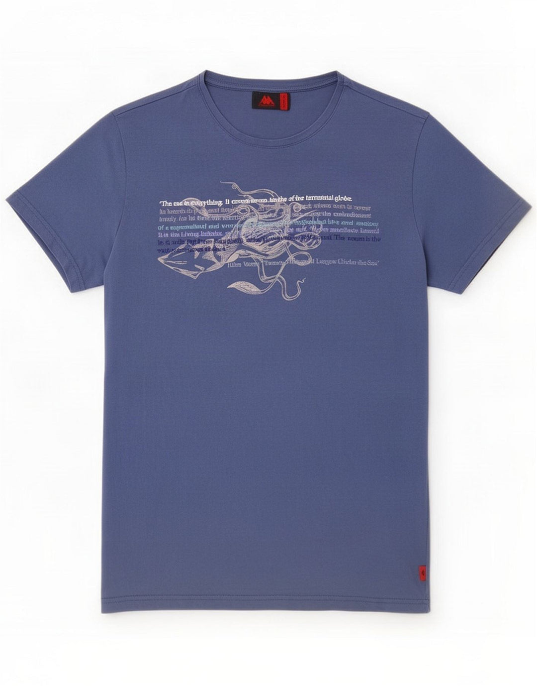 Kappa Camiseta gráfica para hombre Top Algodón azul medio