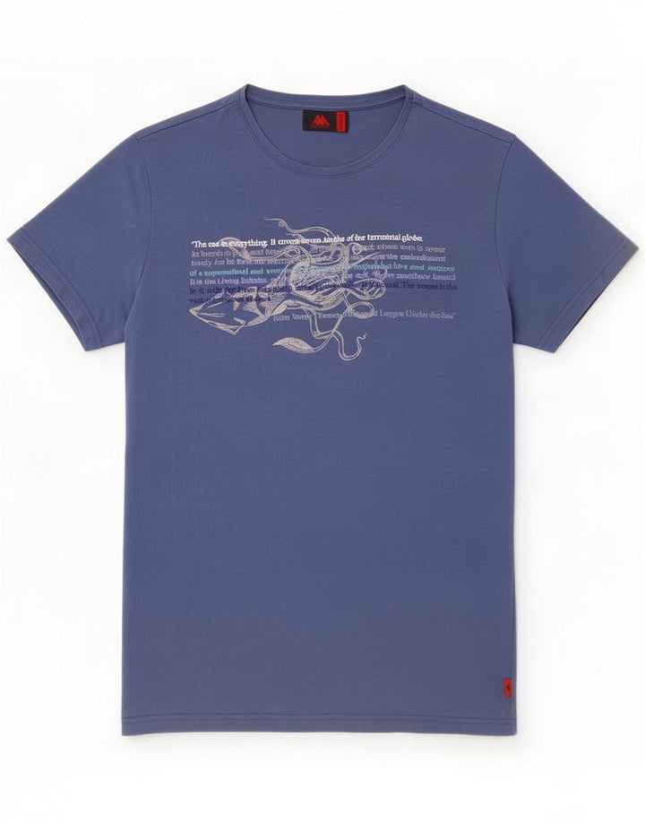 Kappa Camiseta gráfica para hombre Top Algodón azul medio