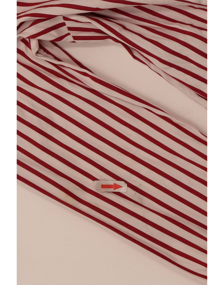 Tommy Hilfiger Camisa para mujer US 6 Mediana Roja Algodón a rayas