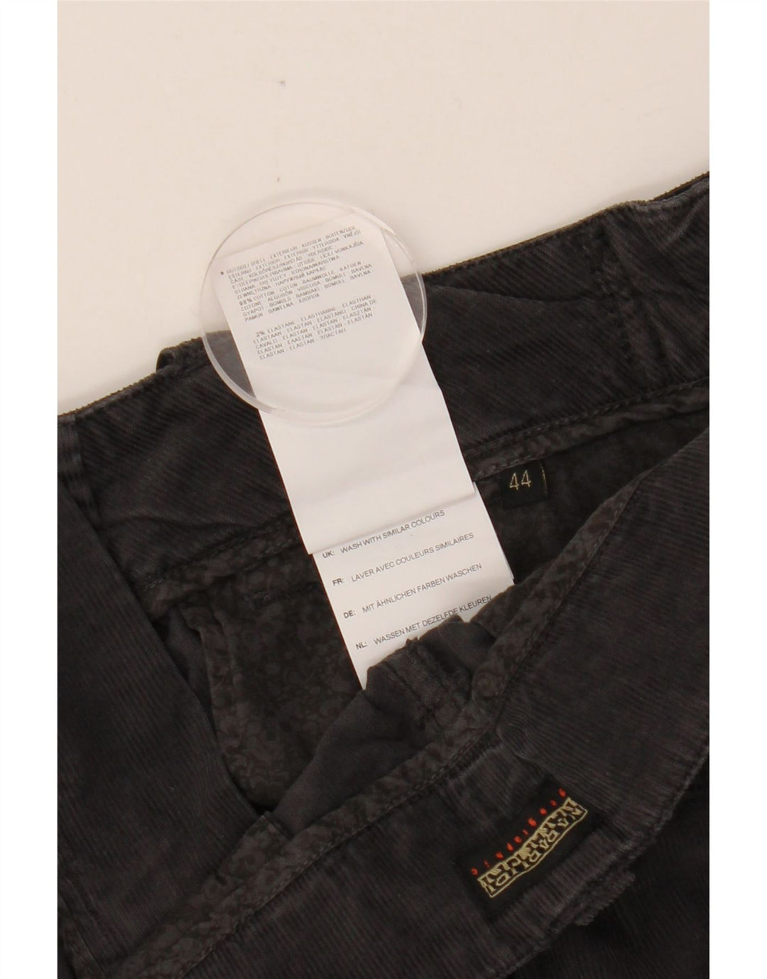 NAPAPIJRI Falda de pana geográfica para mujer IT 44 Mediana W32 Algodón negro