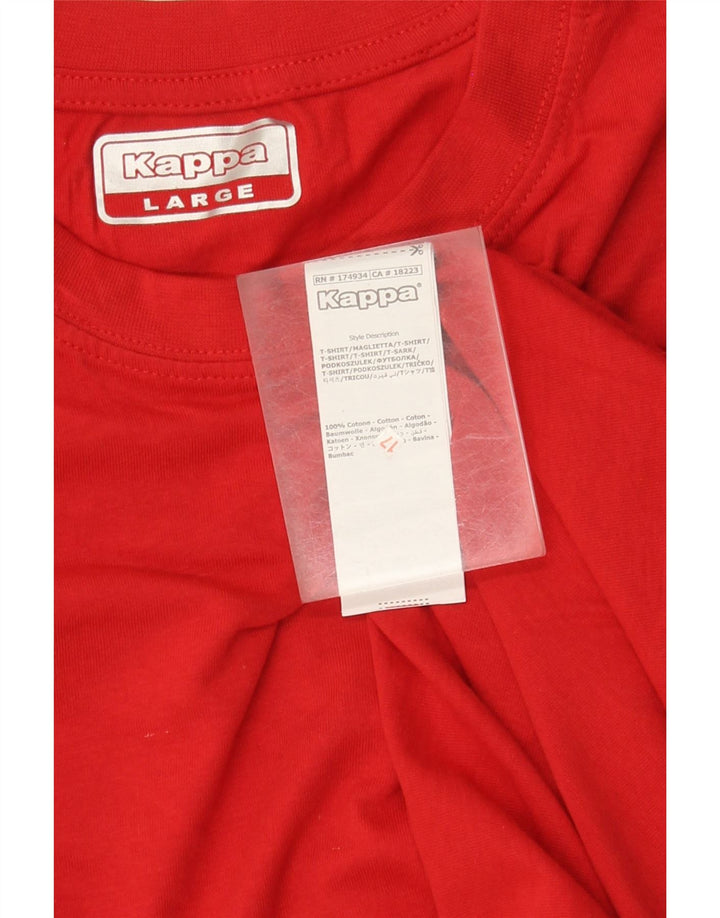 Kappa - Camiseta para hombre, talla grande, color rojo, algodón