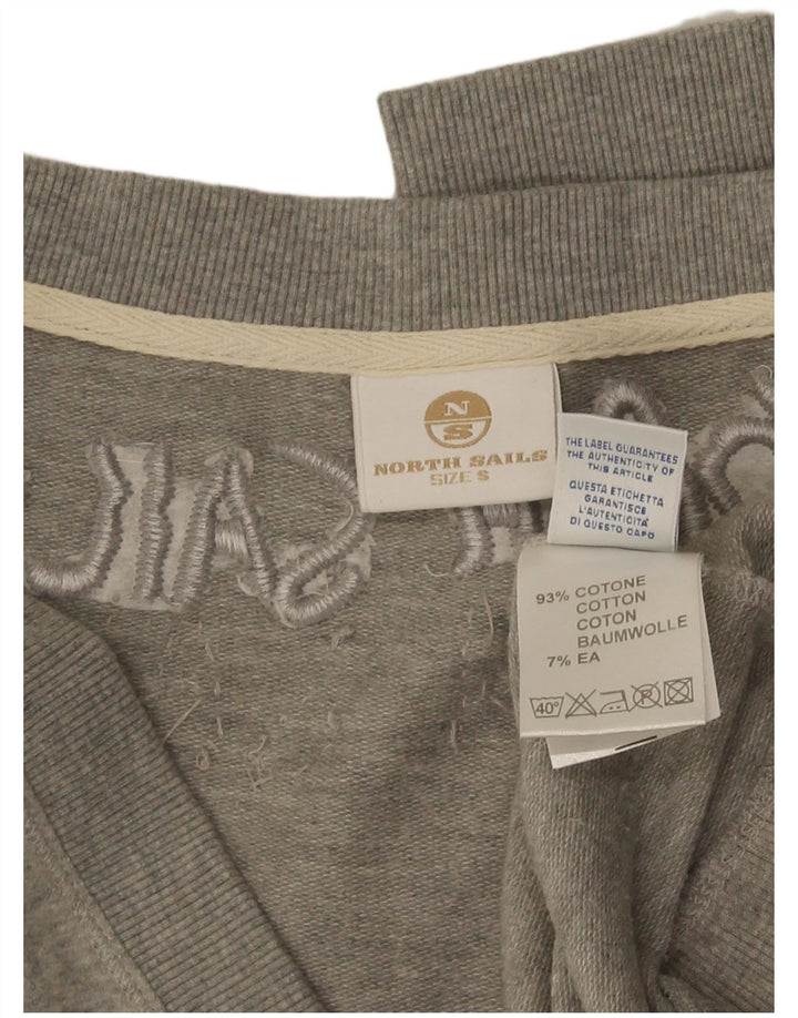 North Sails Sudadera gráfica para mujer Jumper UK 10 Small Gris Algodón
