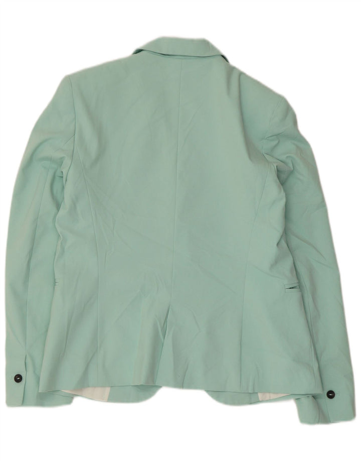 Zara Mujer Chaqueta Blazer De 1 Botón EU 40 Poliéster Verde Medio