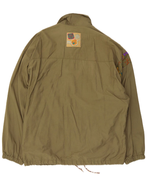 Cider Chaqueta utilitaria para hombre EU 46 Small Khaki Algodón geométrico