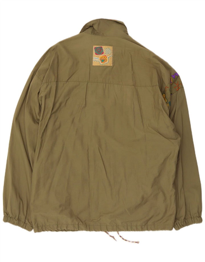 Cider Chaqueta utilitaria para hombre EU 46 Small Khaki Algodón geométrico