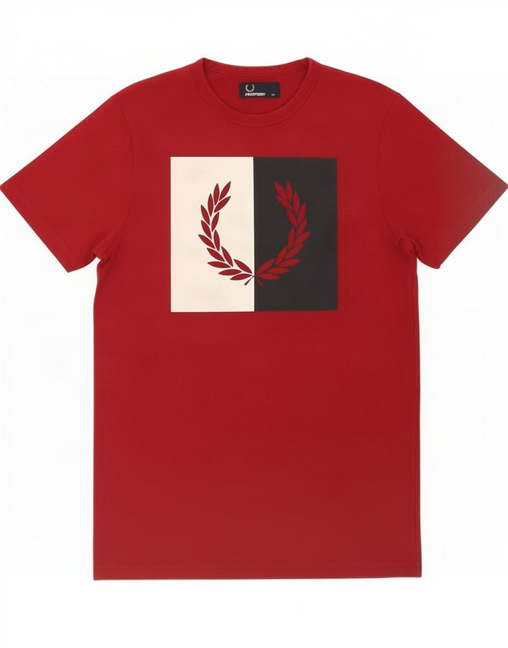 Fred Perry Camiseta Gráfica Para Hombre Top XS Rojo