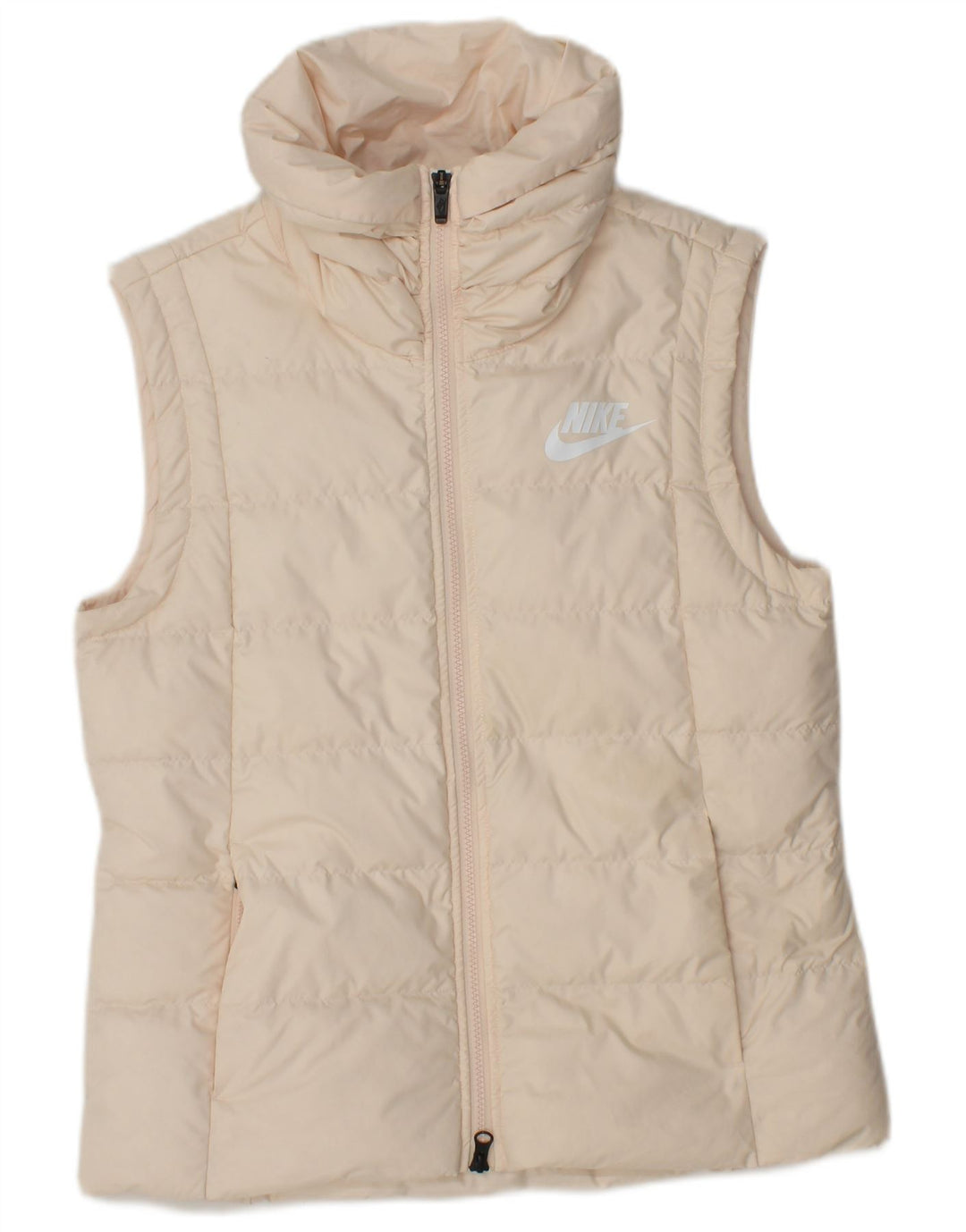 Chaleco acolchado NIKE para mujer UK 44 Poliéster beige medio