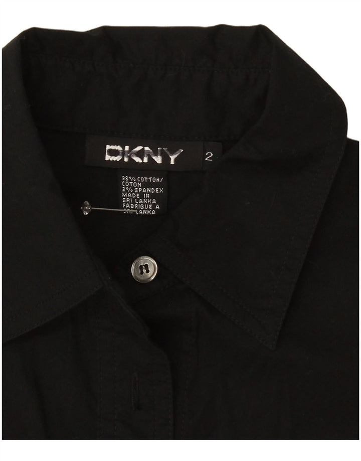 Dkny Camisa para mujer US 2 XS Algodón negro