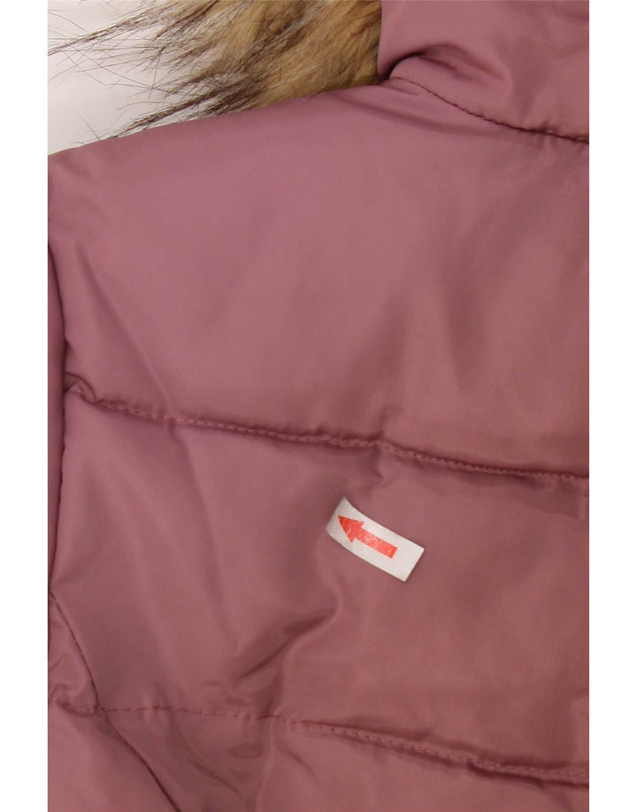 Dkny Abrigo Acolchado Con Capucha Niña 10-11 Años Rosa Medio Poliéster