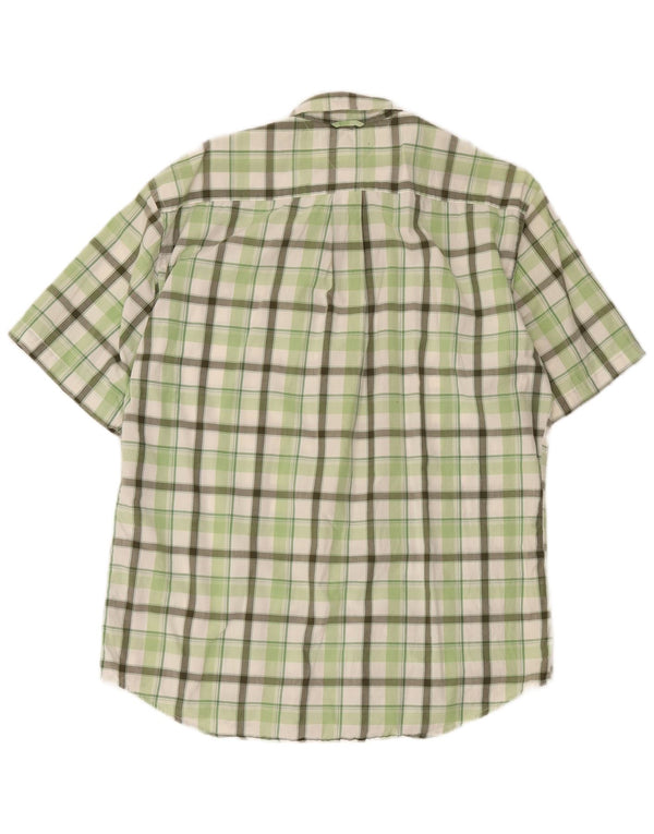 Camisa Tommy Hilfiger Hombre de Manga Corta con Cuadros Verdes Grandes