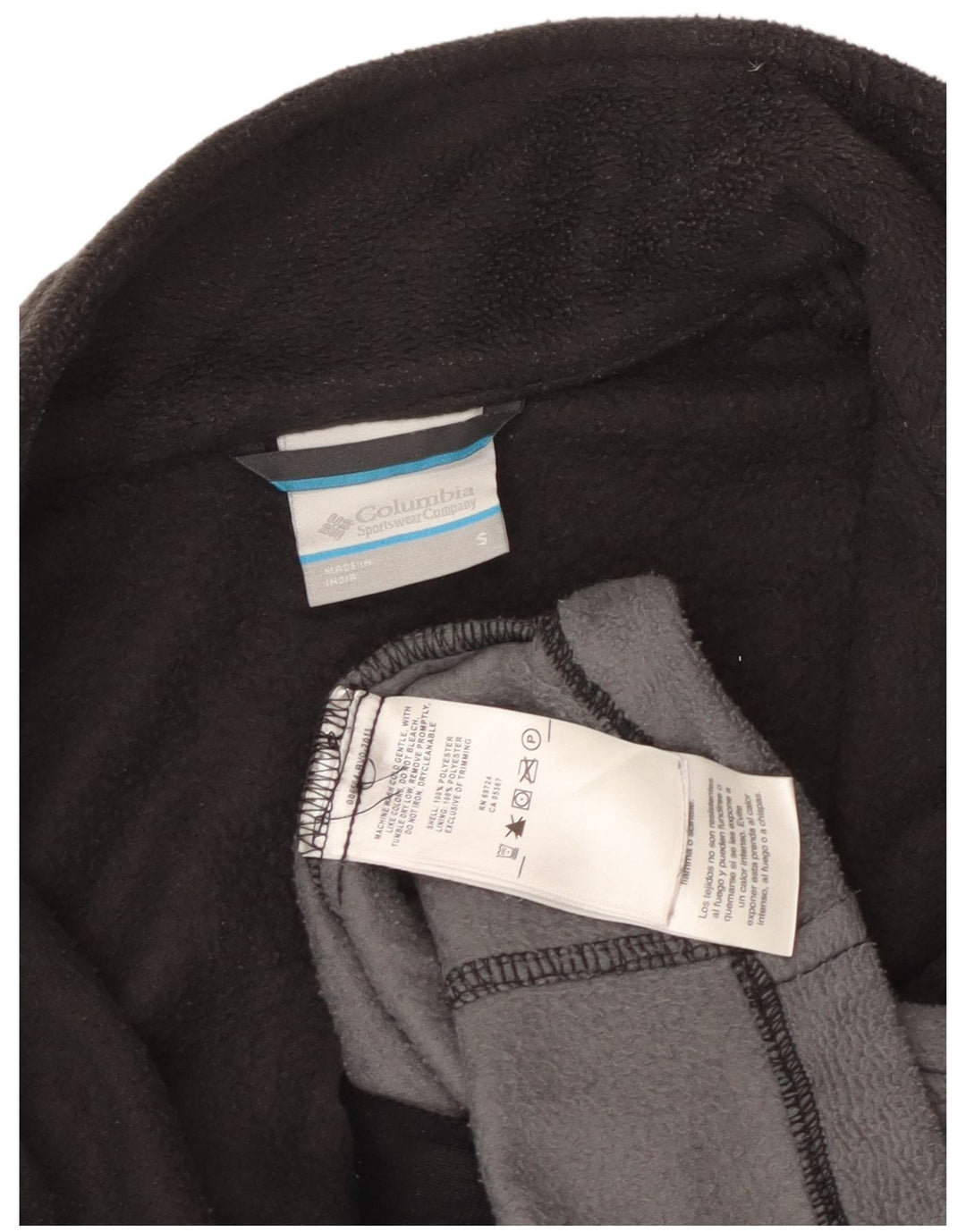 COLUMBIA Chaqueta polar para hombre ES 36 Small Gris Colorblock Poliéster