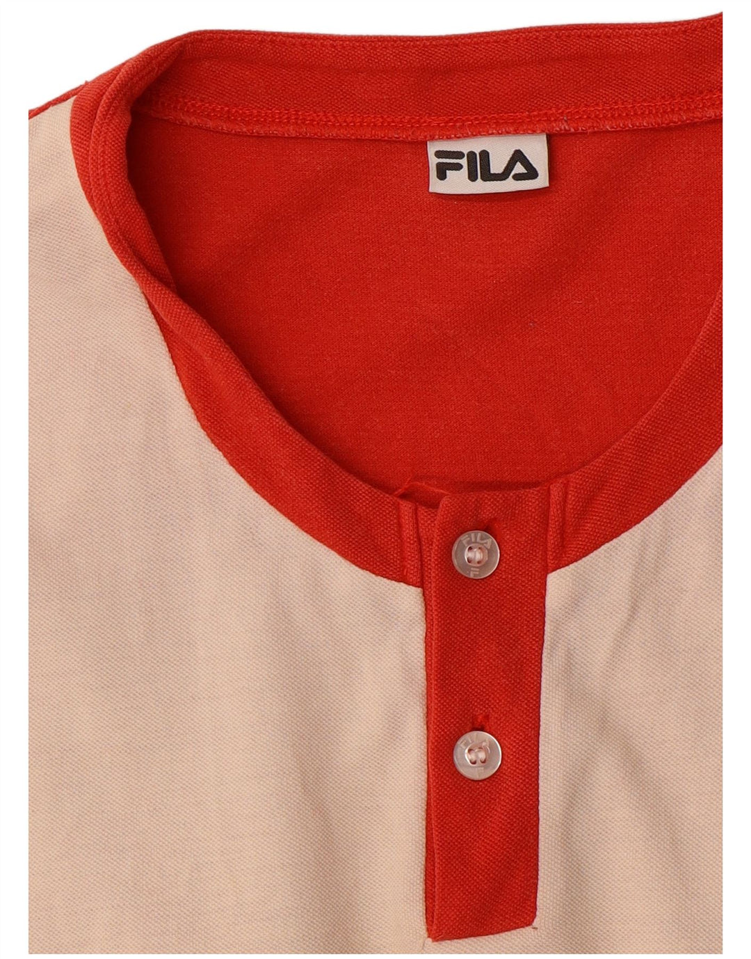 FILA Camiseta gráfica para hombre Top Medium Red Colourblock