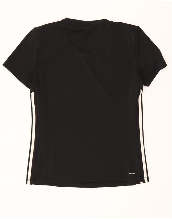 ADIDAS Mujer Climalite Camiseta Top UK 12/14 Mediano Negro Poliéster