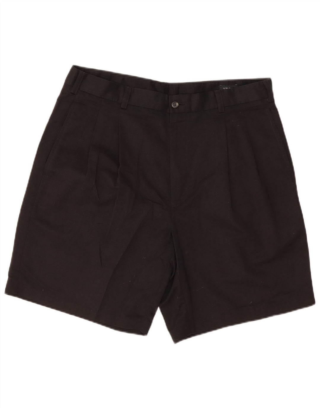 Izod Mens Pegged Chino Shorts W36 Grande Poliéster Negro