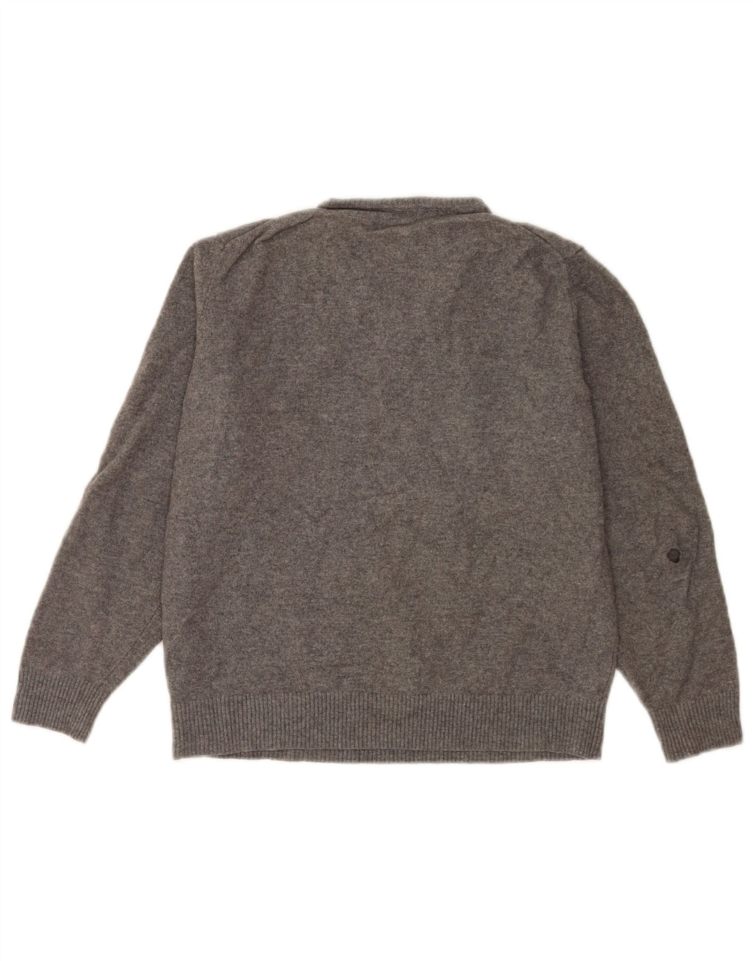 Jersey Massimo Dutti Mujer Cuello Pico Large Lana Gris