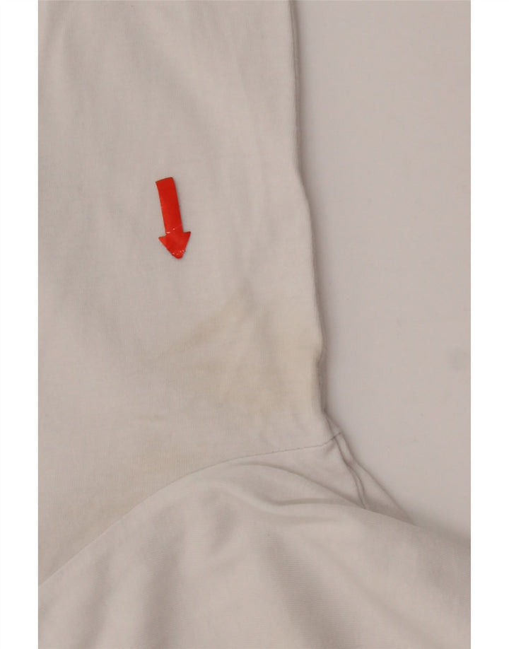 Converse Hombre Gráfico Top Manga Larga Medio Algodón Blanco