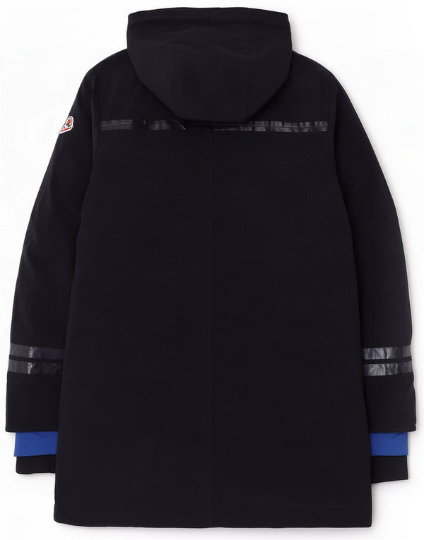 Chaqueta parka con capucha Invicta para hombre UK 40 Large Azul marino Bloque de color