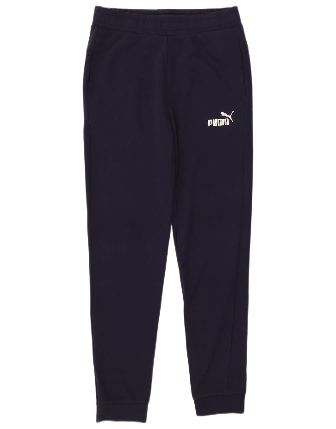 PUMA Pantalones de chándal para mujer Joggers UK 14 Medium Azul marino Algodón