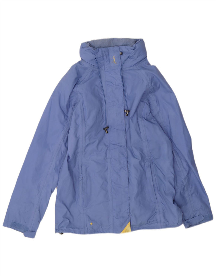 Chaqueta impermeable extragrande con capucha para mujer Joules UK 10 Small Poliéster azul