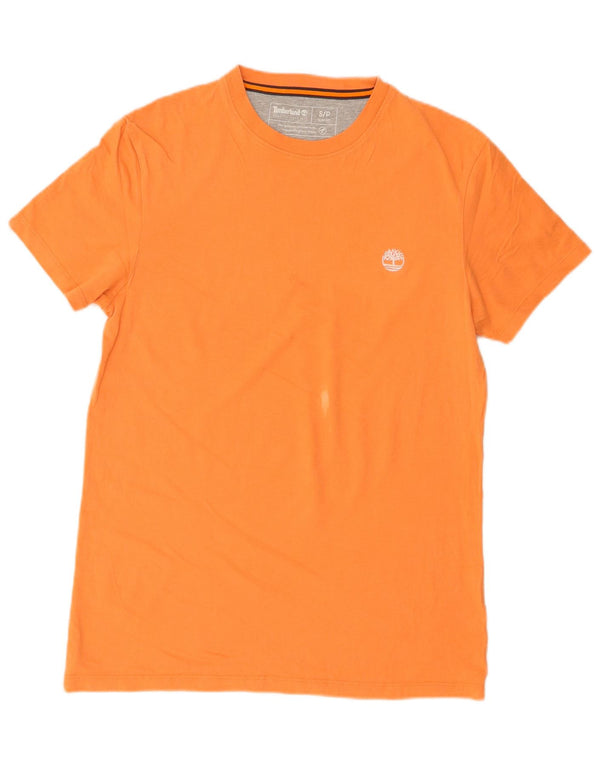 Timberland Camiseta Slim Fit para Hombre Top Small Naranja Algodón