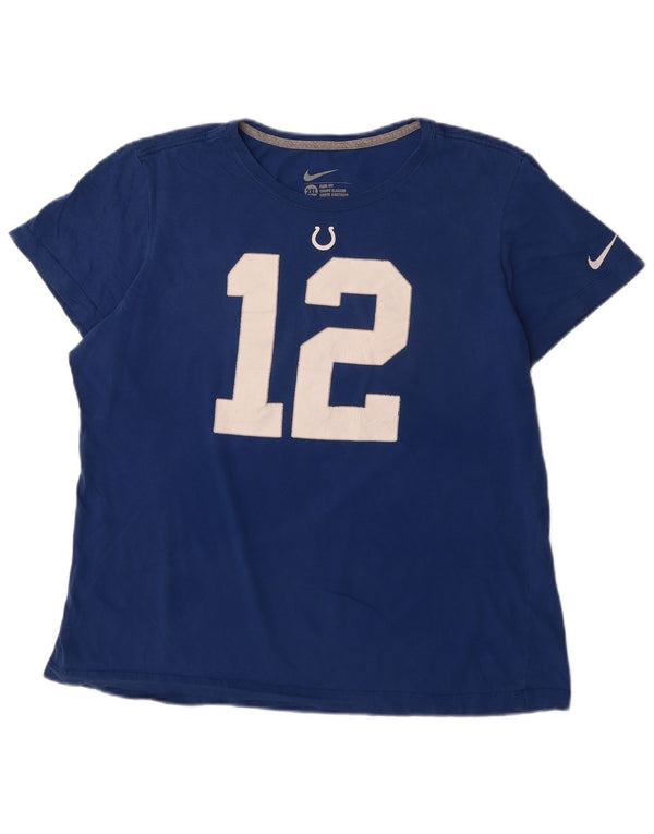 Camiseta NIKE Indianapolis Colts ajustada con gráfico para mujer UK 20 2XL Azul