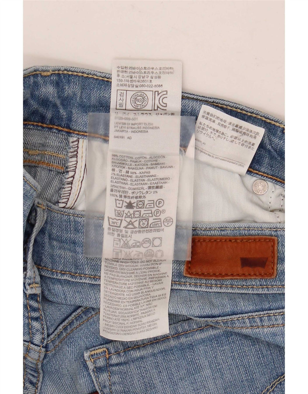 Vaqueros Levi's Mujer Rectos W28 L28 Algodón Azul