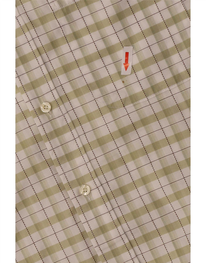 Camisa Lacoste para hombre talla 41 Algodón a cuadros verde grande