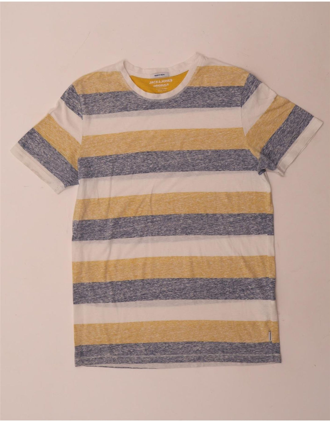 Jack & Jones Hombre Camiseta Top Large Poliéster De Rayas Multicolor