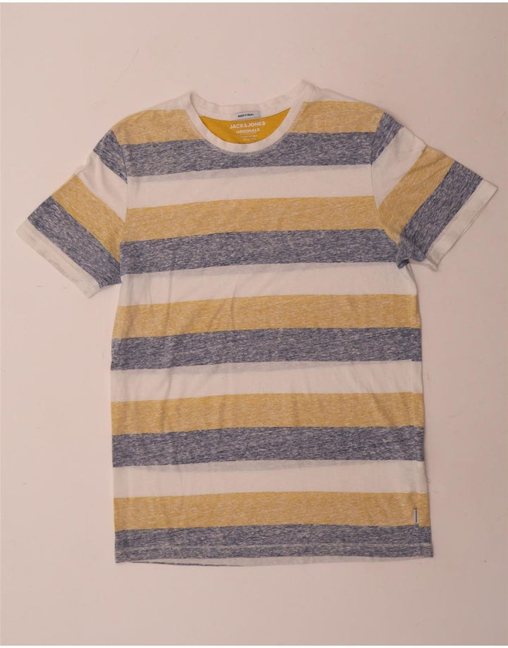 Jack & Jones Hombre Camiseta Top Large Poliéster De Rayas Multicolor
