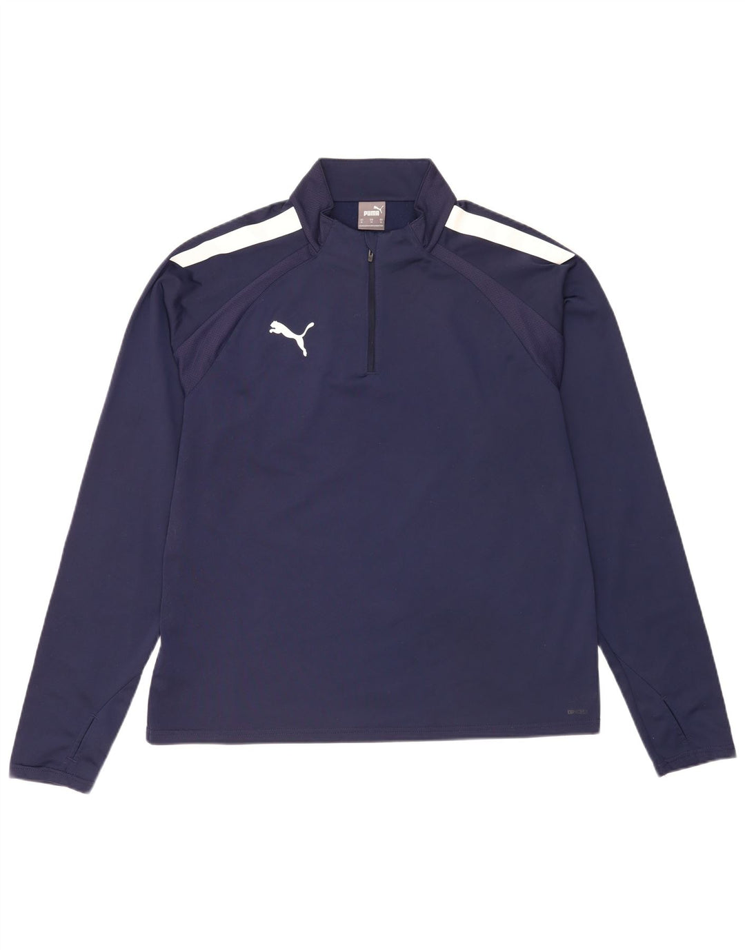 Puma Hombre Zip Neck Jersey Chándal Top XL Azul Marino Colorblock