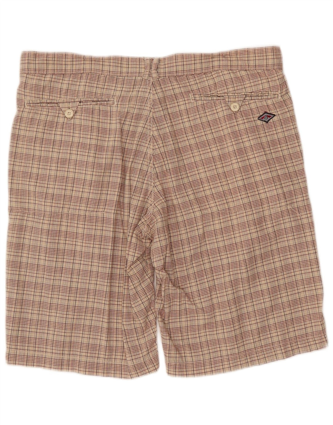 BEAR Pantalones cortos chinos para hombre W38 XL Algodón a cuadros beige