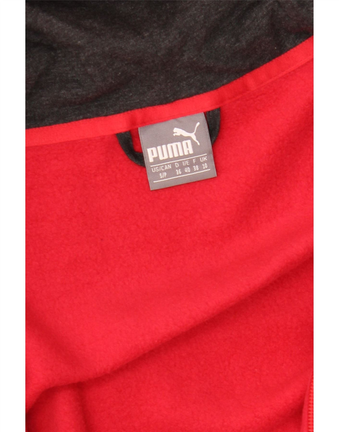 PUMA Sudadera con capucha y cremallera para mujer UK 10 Small Red