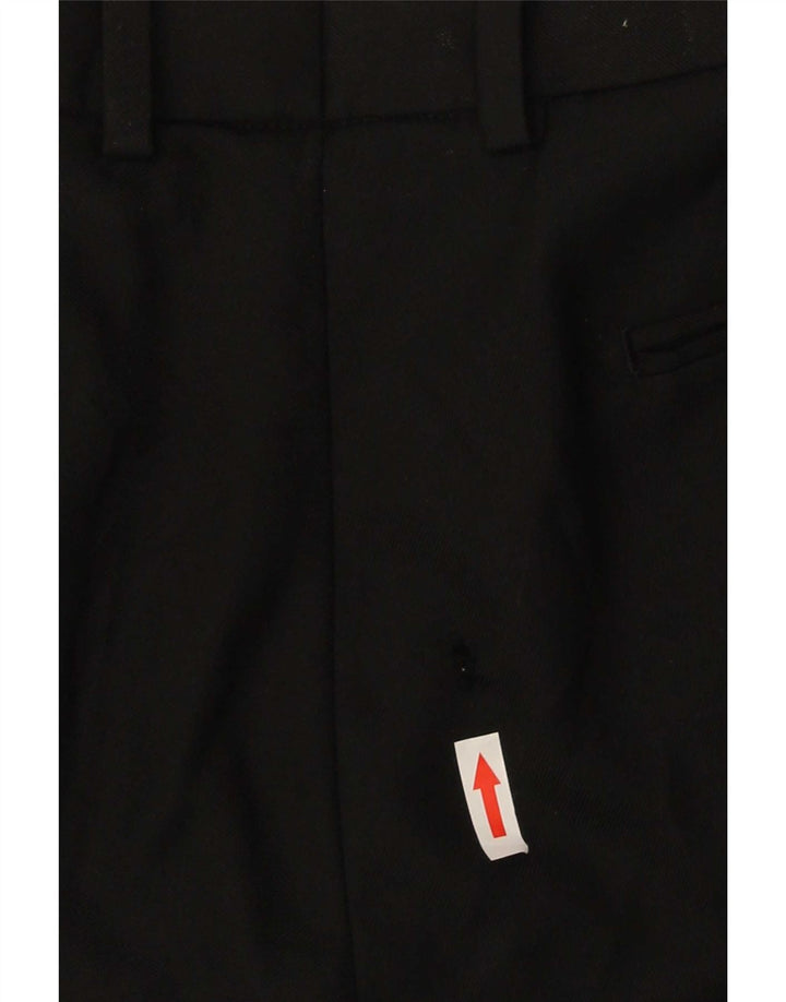 Marks & Spencer Pantalón de traje con pinzas y corte entallado para hombre W38 L31 Lana negra