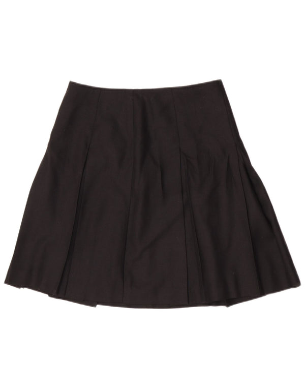 Falda Plisada Vintage Mujer W28 Medio Negro