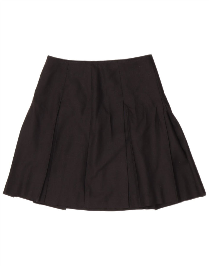 Falda Plisada Vintage Mujer W28 Medio Negro