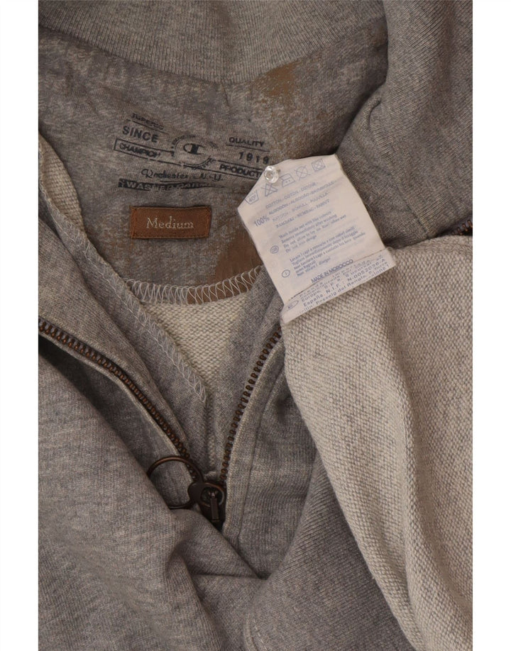 Champion Sudadera Con Cuello Y Cremallera Jumper De Algodón Gris Medio