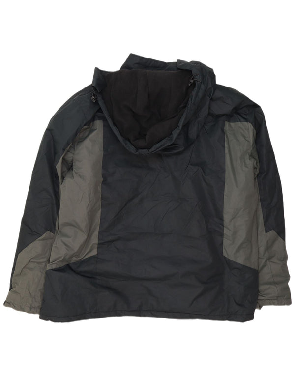 Chaqueta de esquí con capucha para hombre Mountain Warehouse UK 48 4XL Negro Colorblock