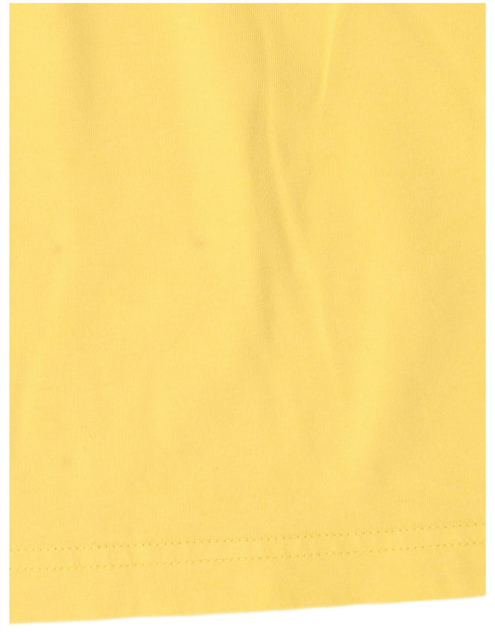 Adidas Hombre Camiseta Gráfica Top Algodón Amarillo Medio
