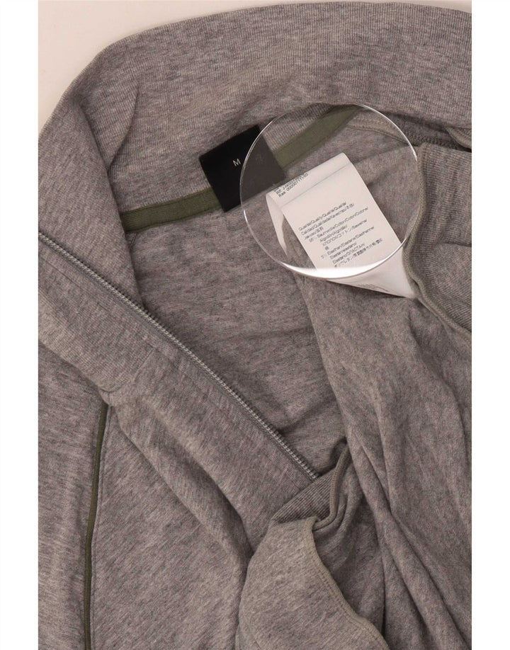 Hugo Boss Hombre Chaqueta de chándal de algodón moteado gris medio