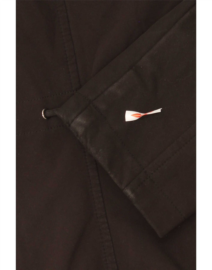 French Connection Abrigo cortavientos con capucha para mujer UK 40 Small Negro