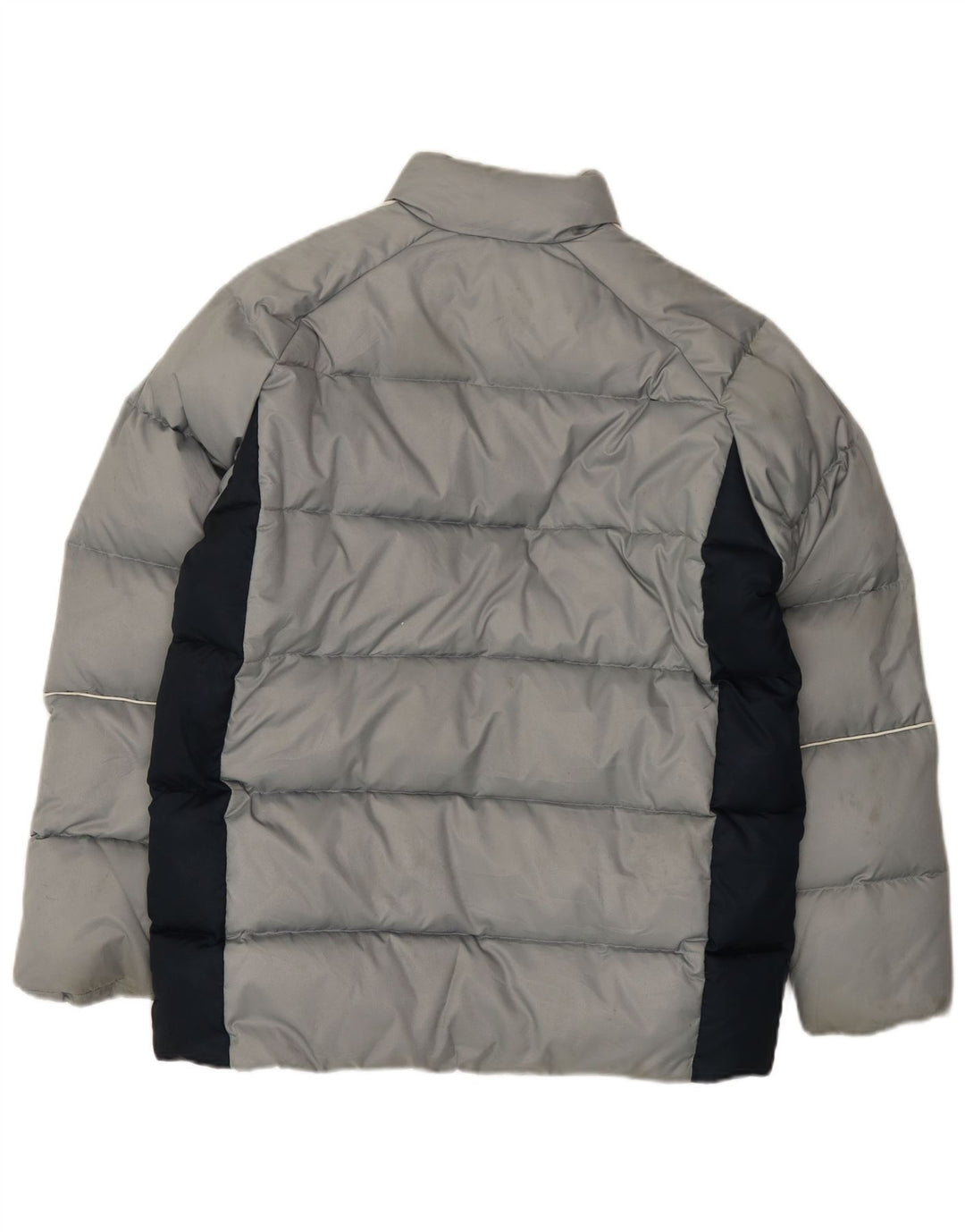 Adidas Chaqueta acolchada holgada para hombre UK 36 Small Gris Colorblock Poliéster