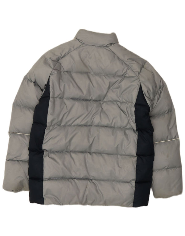 Adidas Chaqueta acolchada holgada para hombre UK 36 Small Gris Colorblock Poliéster